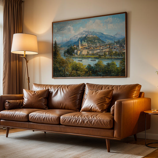 Europeal Alps Artwork in a Lifestyle Setting
