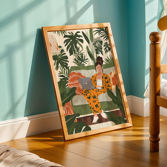 Praha Bohemian Artwork in a Lifestyle Setting