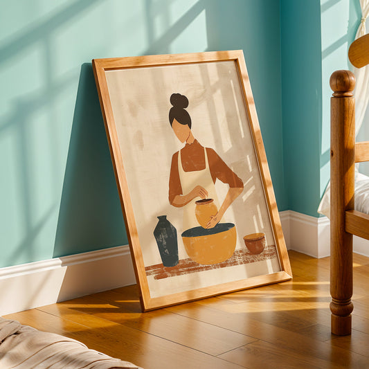 Praha Bohemian Artwork in a Lifestyle Setting