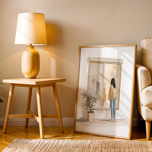 Minimalist Artwork in a Lifestyle Setting