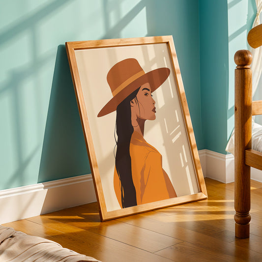 Praha Bohemian Artwork in a Lifestyle Setting