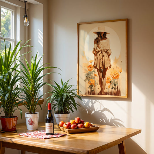 Boho Artwork in a Lifestyle Setting