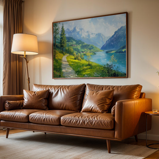 Europeal Alps Artwork in a Lifestyle Setting
