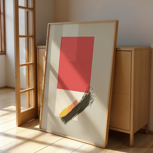 Abstract Painting for Home Scarlet Drift by NYC Abstract