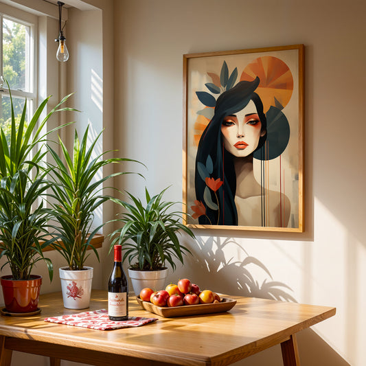 Boho Artwork in a Lifestyle Setting