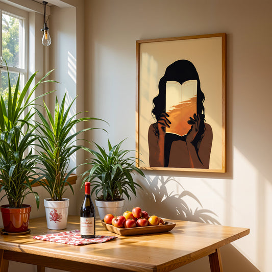 Boho Artwork in a Lifestyle Setting