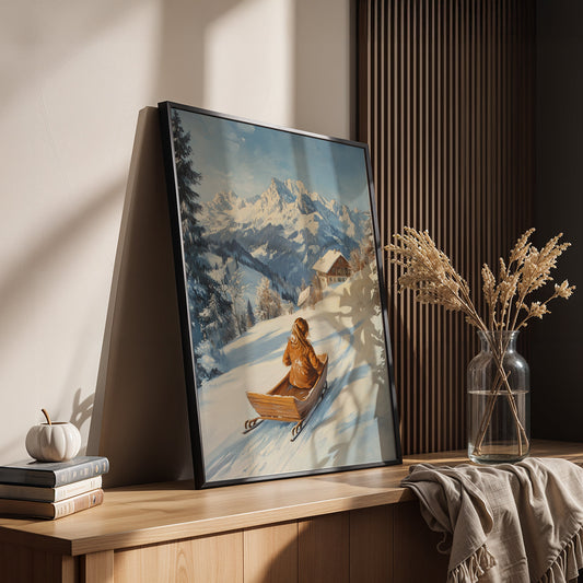 Europeal Alps Artwork in a Lifestyle Setting