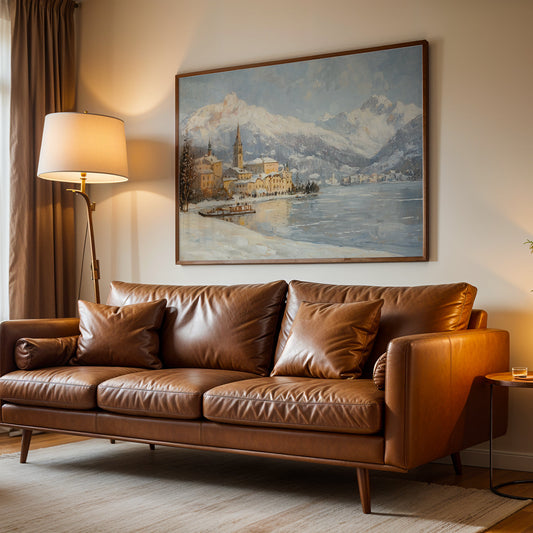 Europeal Alps Artwork in a Lifestyle Setting