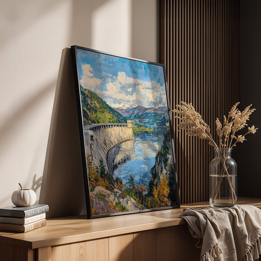 Europeal Alps Artwork in a Lifestyle Setting