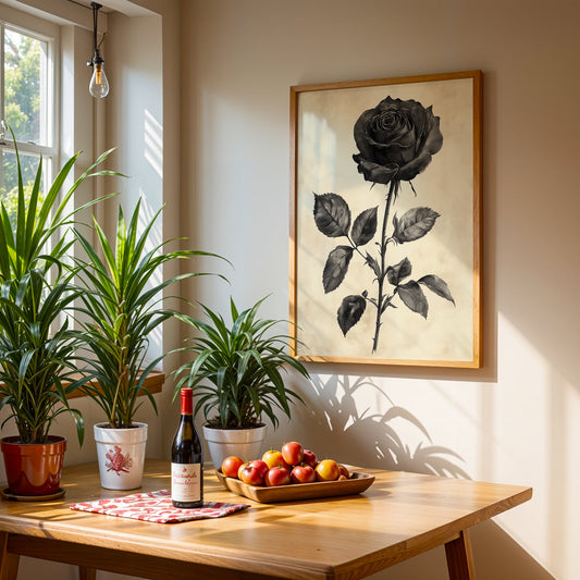 Floral Artwork in a Lifestyle Setting