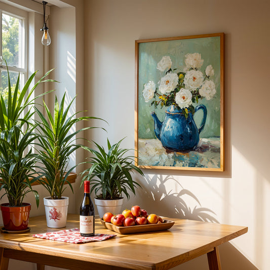 Floral Artwork in a Lifestyle Setting