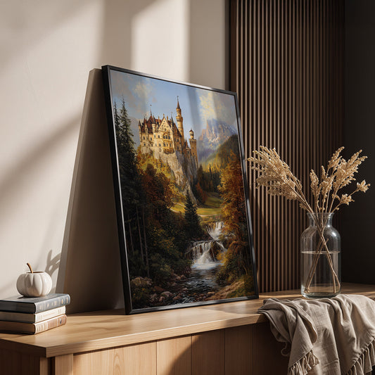 Europeal Alps Artwork in a Lifestyle Setting
