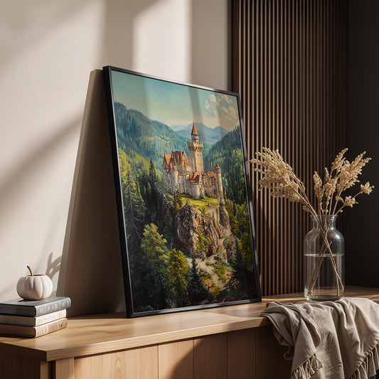 Europeal Alps Artwork in a Lifestyle Setting