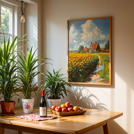 Floral Artwork in a Lifestyle Setting