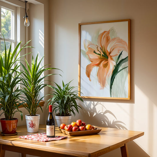 Floral Artwork in a Lifestyle Setting
