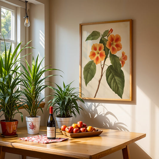 Floral Artwork in a Lifestyle Setting