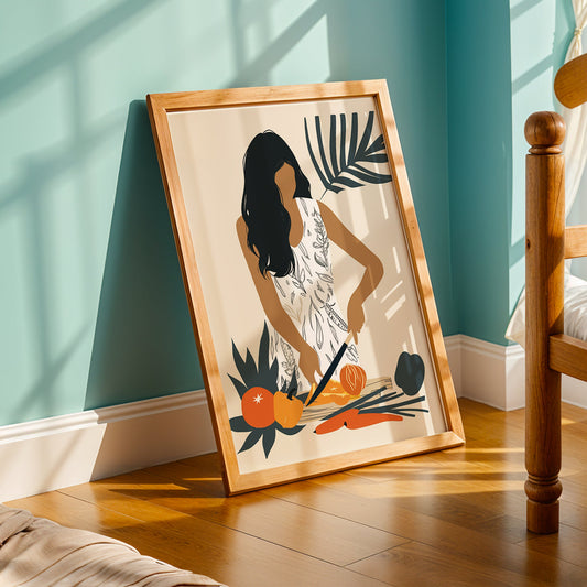 Praha Bohemian Artwork in a Lifestyle Setting