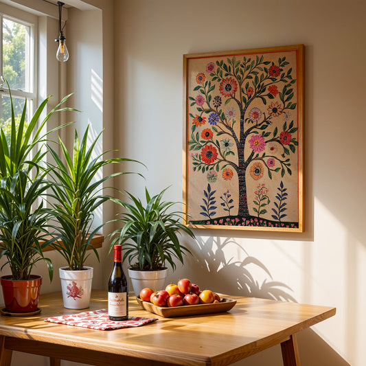 Floral Artwork in a Lifestyle Setting