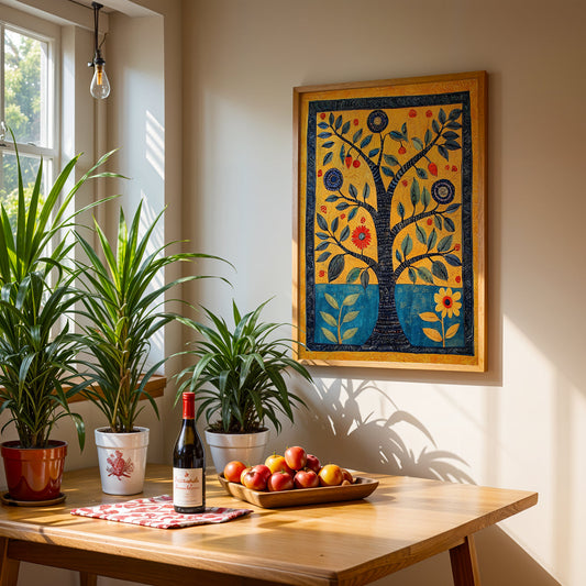 Floral Artwork in a Lifestyle Setting