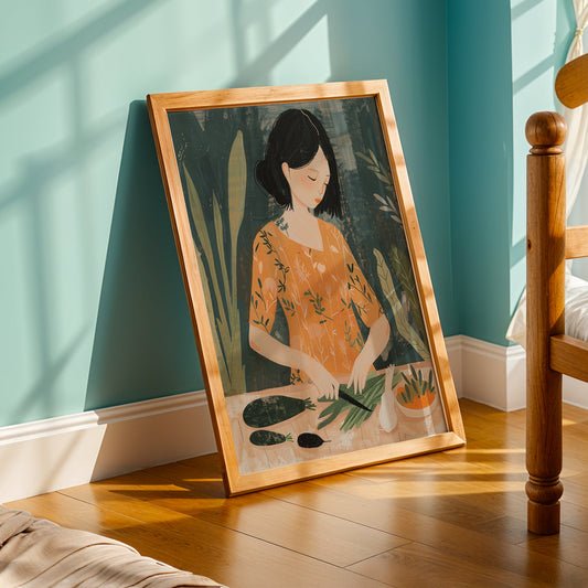 Praha Bohemian Artwork in a Lifestyle Setting