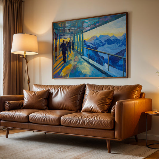 Europeal Alps Artwork in a Lifestyle Setting