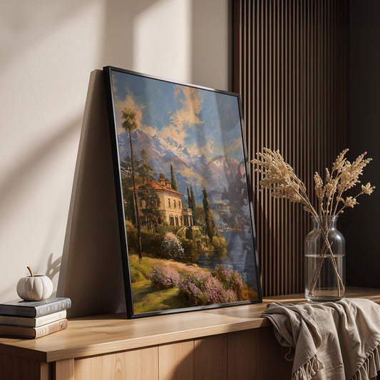 Europeal Alps Artwork in a Lifestyle Setting
