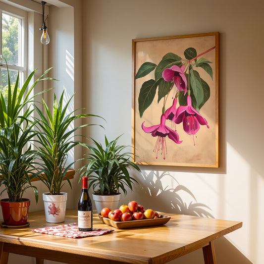 Floral Artwork in a Lifestyle Setting