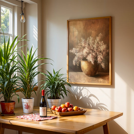 Floral Artwork in a Lifestyle Setting