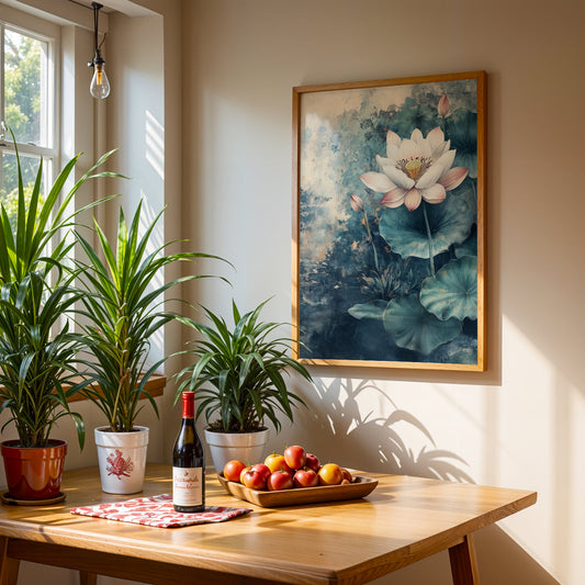Floral Artwork in a Lifestyle Setting