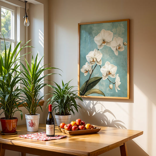 Floral Artwork in a Lifestyle Setting