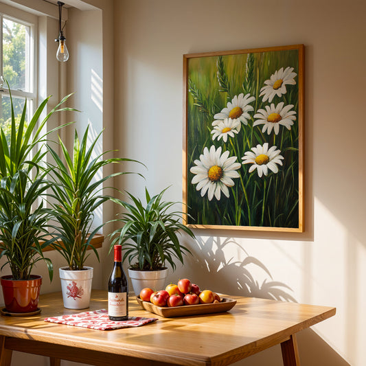 Floral Artwork in a Lifestyle Setting