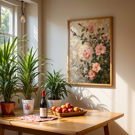 Floral Artwork in a Lifestyle Setting
