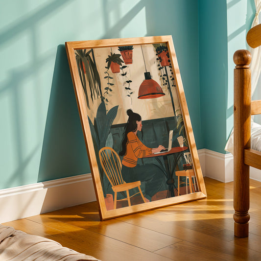 Praha Bohemian Artwork in a Lifestyle Setting