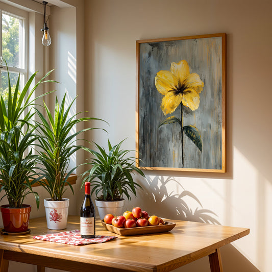 Floral Artwork in a Lifestyle Setting