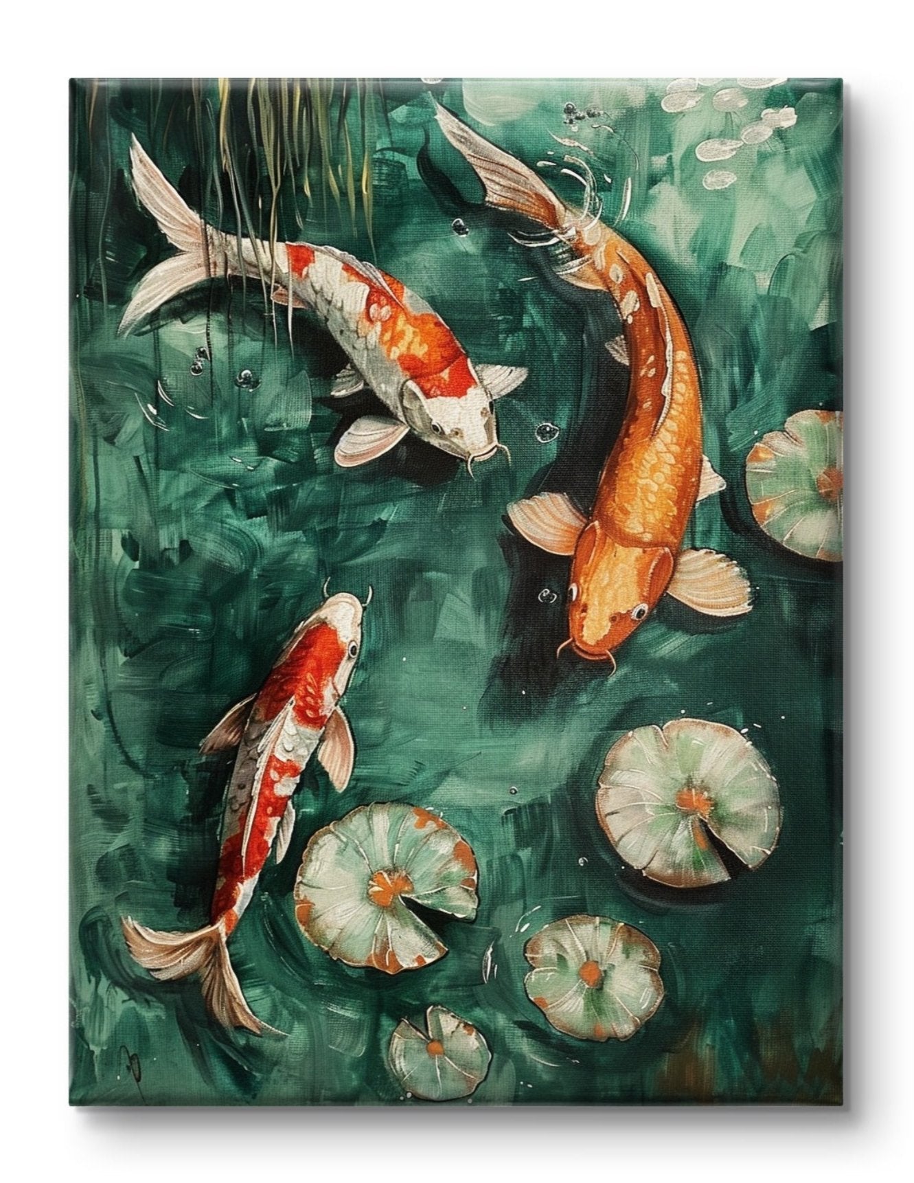 Hand Painted Acrylic Koi Fish cheapest Canvases