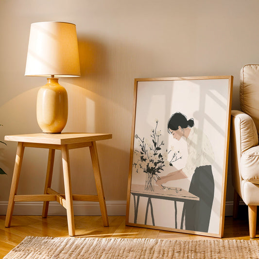 Minimalist Artwork in a Lifestyle Setting