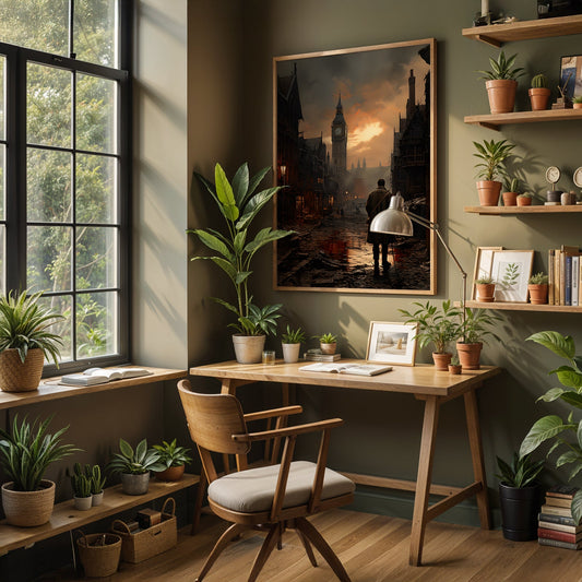 Vintage London Artwork in a Lifestyle Setting