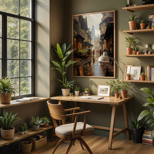 Vintage London Artwork in a Lifestyle Setting