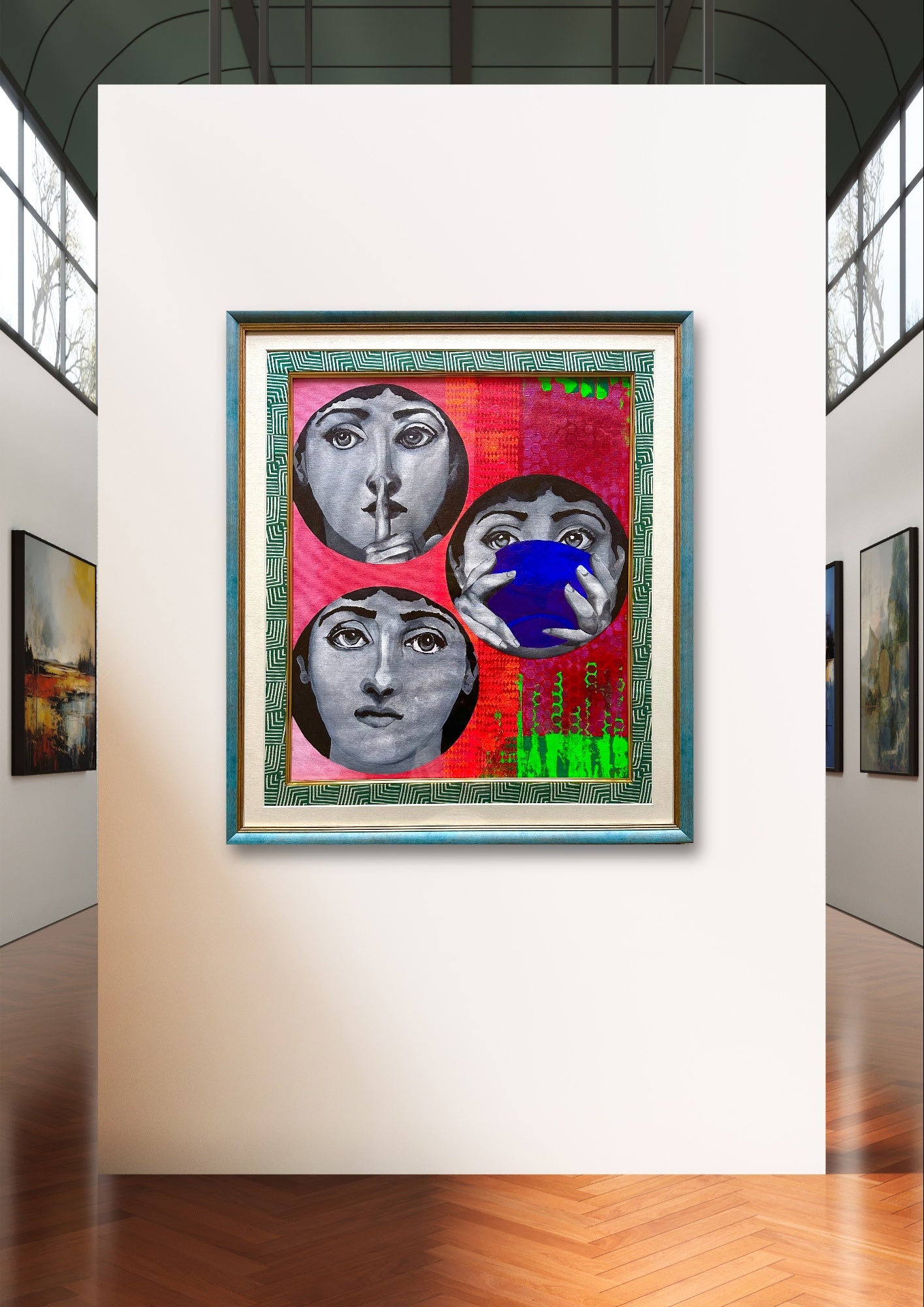 Brushstrokes of Emotion Handmade Canvas Painting (18X22 inches)