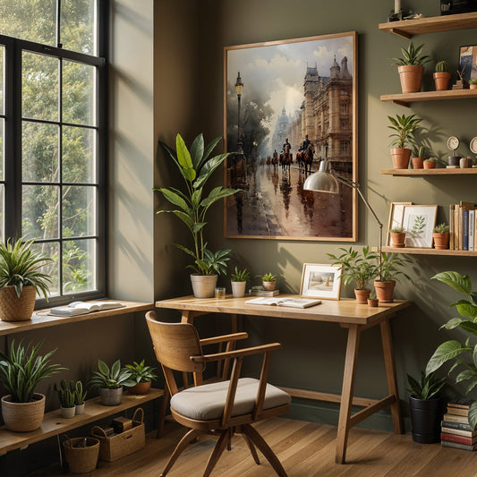 Vintage London Artwork in a Lifestyle Setting