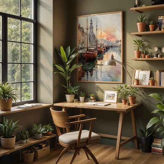 Vintage London Artwork in a Lifestyle Setting