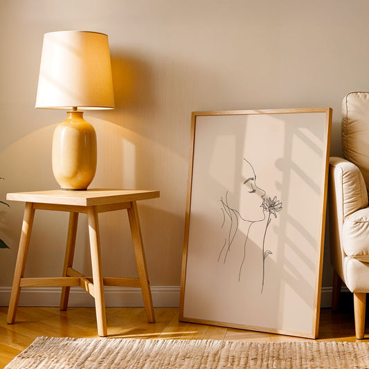 Minimalist Artwork in a Lifestyle Setting