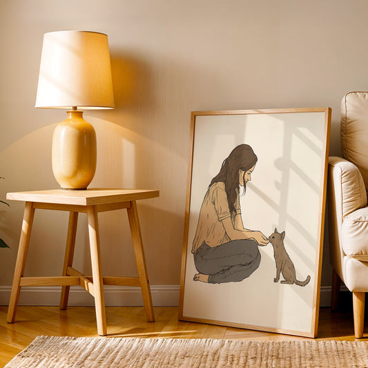 Minimalist Artwork in a Lifestyle Setting