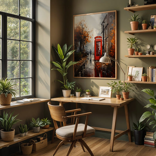 Vintage London Artwork in a Lifestyle Setting