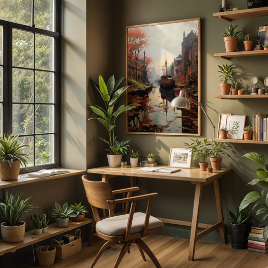 Vintage London Artwork in a Lifestyle Setting