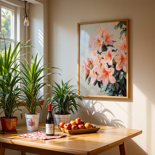 Floral Artwork in a Lifestyle Setting