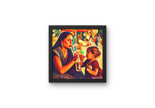 Thanda by Bazaars of India (Framed Art Print)