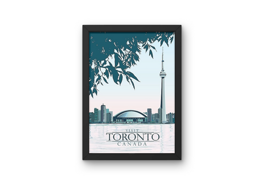 Vintage Toronto Tower Travel Art Painting