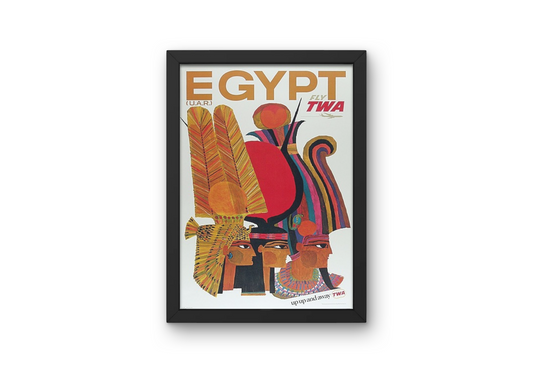 Vintage Egypt TWA Travel Art Painting