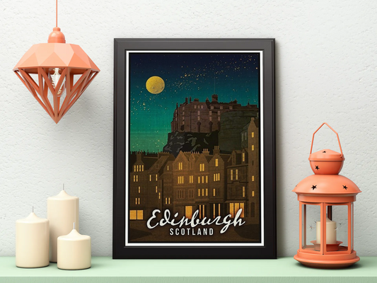 Vintage Edinburgh City Poster